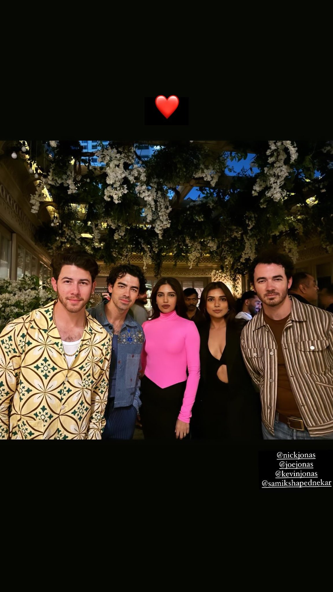Bhumi Pednekar Catches Up With Nick Jonas And Brothers Joe And Kevin Post  Lollapalooza Concert, Photo - News18