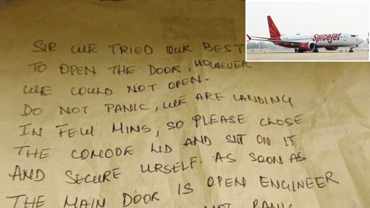 SpiceJet Crew Slips in 'Don't Panic' Note After Passenger Gets Stuck in Toilet For Entire Flight - Vimarsana News