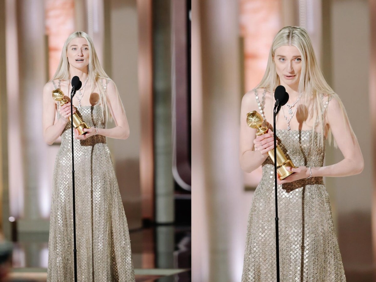 elizabeth debicki golden globes dress Globe Awards 2024: Crown Star Steals Limelight In Antique Silver Gown, See Pics | Lifestyle News Hoco dress