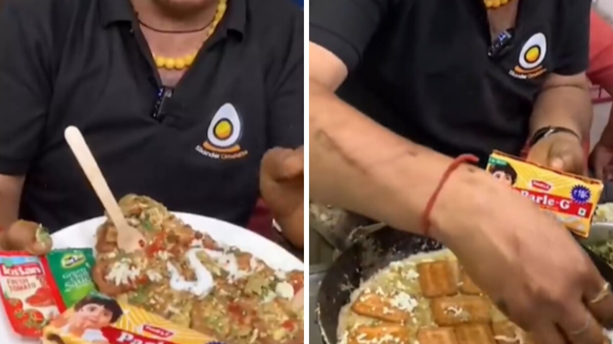 Omelette With Parle G: This Food Combination Is Disappointing - Vimarsana News