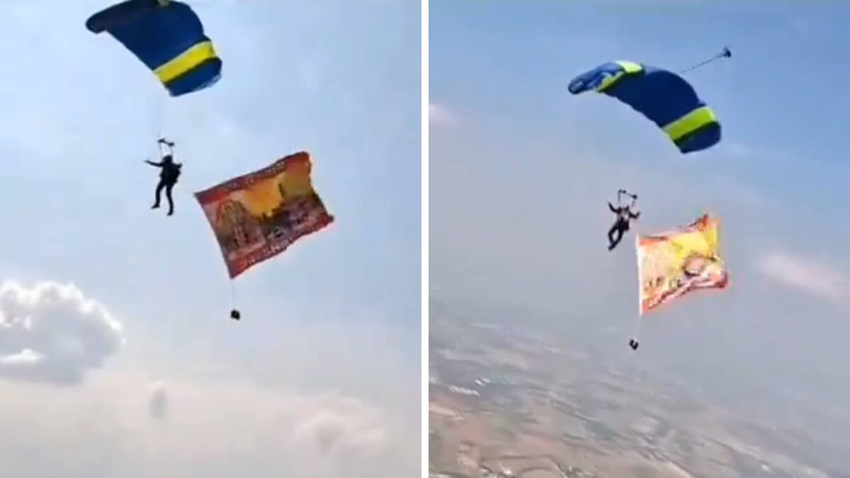 Watch: Ex-Navy Man Skydives From 10,000 Feet With 'Jai Shri Ram' Flag ...