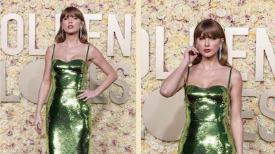 Golden Globes: Taylor Swift, In Green Sequin Gown By Gucci, Nails The Bling It On Game | Lifestyle News - News18 Golden Globes: Taylor Swift, In Green Sequin Gown By Gucci, Nails The Bling It On Game | Lifestyle News - News18