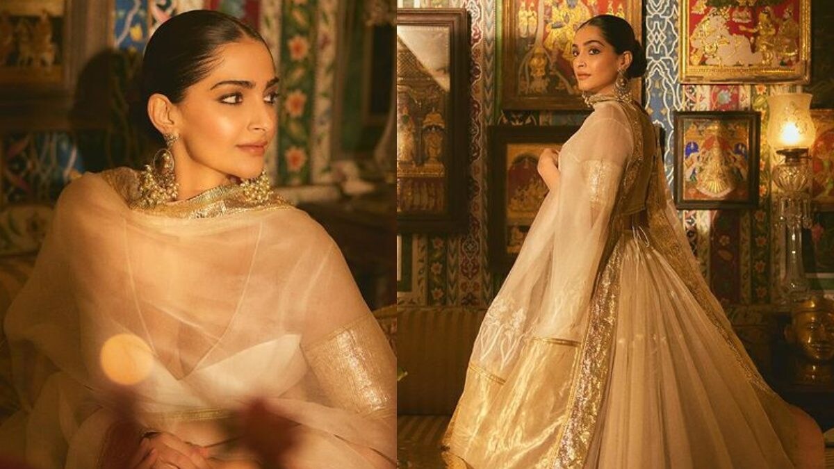 Sonam Kapoor In Cream Ghagra Choli Set Is Ready For The Wedding Season; See Pictures - Vimarsana News