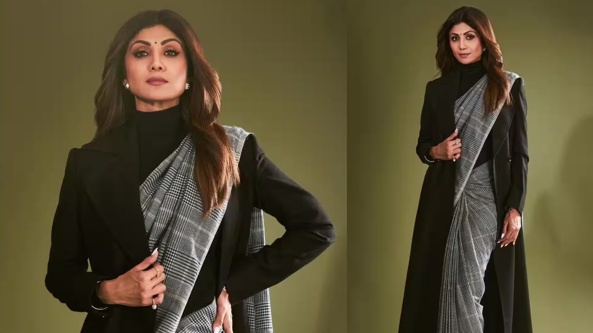 Shilpa Shetty, In Trench Coat And Gloves With A Saree, Served Main Winter Trend Inspiration – News18