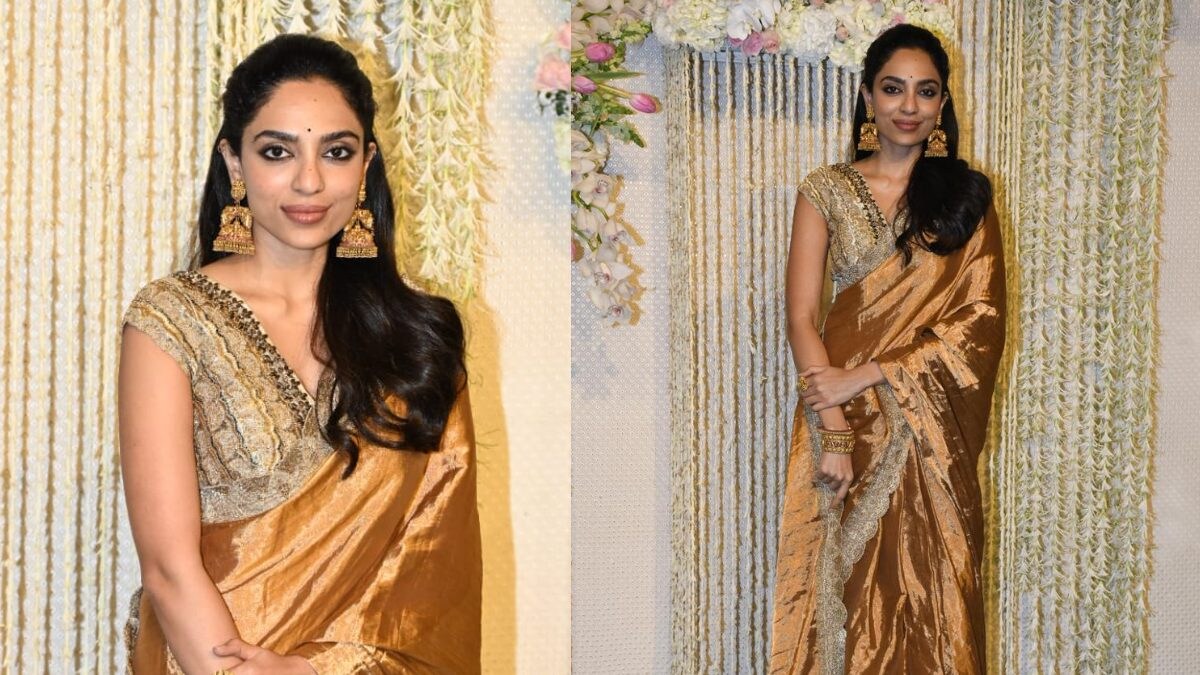 Sobhita Dhulipala Proves She Is a True Saree Girl; Dazzles in a Stunning Gold Saree at IRA Khan's Wedding Reception - Vimarsana News