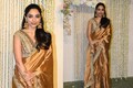 Sobhita Dhulipala Proves She Is a True Saree Girl; Dazzles in a Stunning Gold Saree at Ira Khan’s Wedding Reception