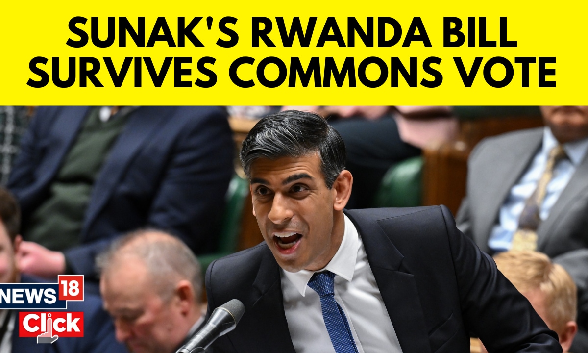 Uks Rishi Sunak Survives Nail Biting Vote As Rwanda Bill Clears Commons