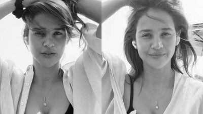 Sexy! Aisha Sharma Flaunts Ample Cleavage In A Black Tank Top, Hot