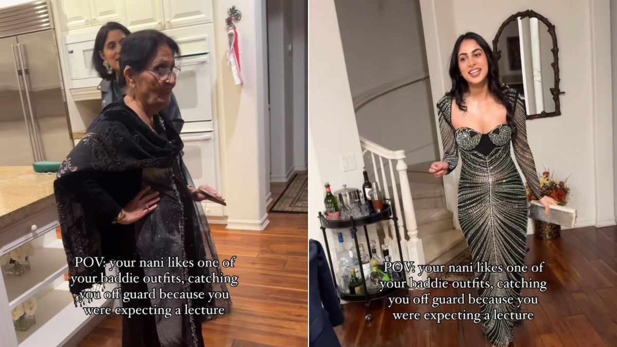 Nani's 'Unexpected' Reaction to Granddaughter's Chic Dress Makes Her Everyone's Favourite | Viral News - News18 Nani's 'Unexpected' Reaction to Granddaughter's Chic Dress Makes Her Everyone's Favourite | Viral News - News18