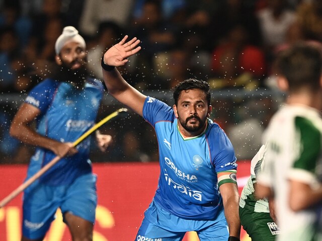 Harmanpreet Singh-led Indian Team in action (Credit: AFP Photo)