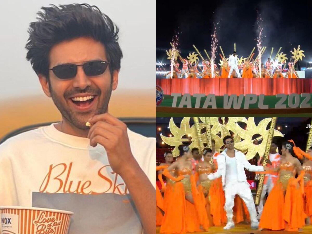 Kartik Aaryan Grooves To Bhool Bhulaiyaa Track At WPL 2024 Opening ...