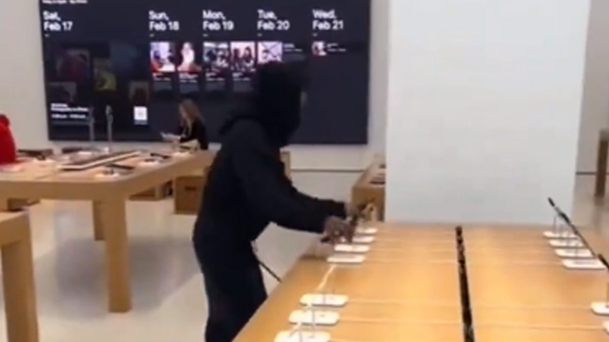 Shocking Video Shows Man Stealing 40 iPhones From Store In Broad ...