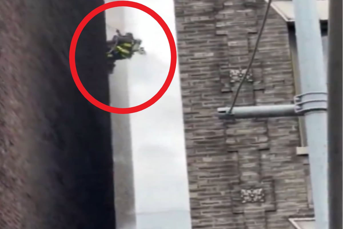 Watch  NYC Firefighters Rescue Three People Dangling from Window
