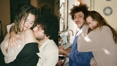 Selena Gomez Blushes as Benny Blanco Grabs Her and Holds Her Close In