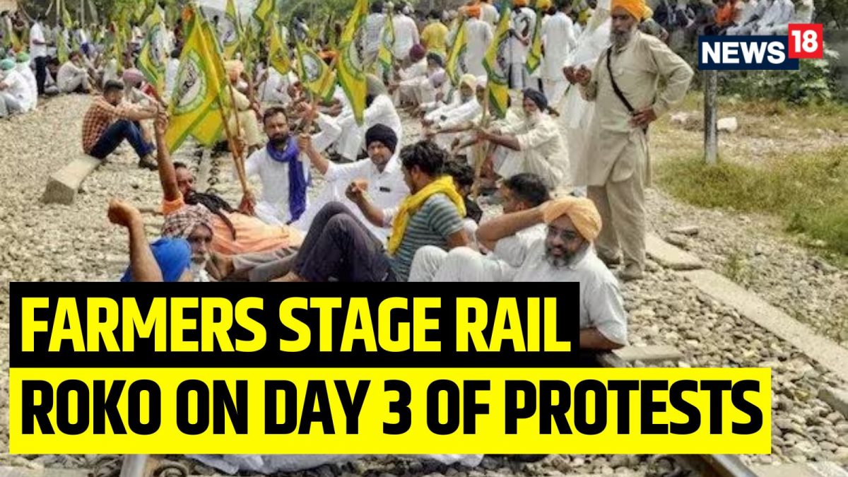 Delhi Chalo March day 3: Agitating farmers stage Rail roko protest in ...