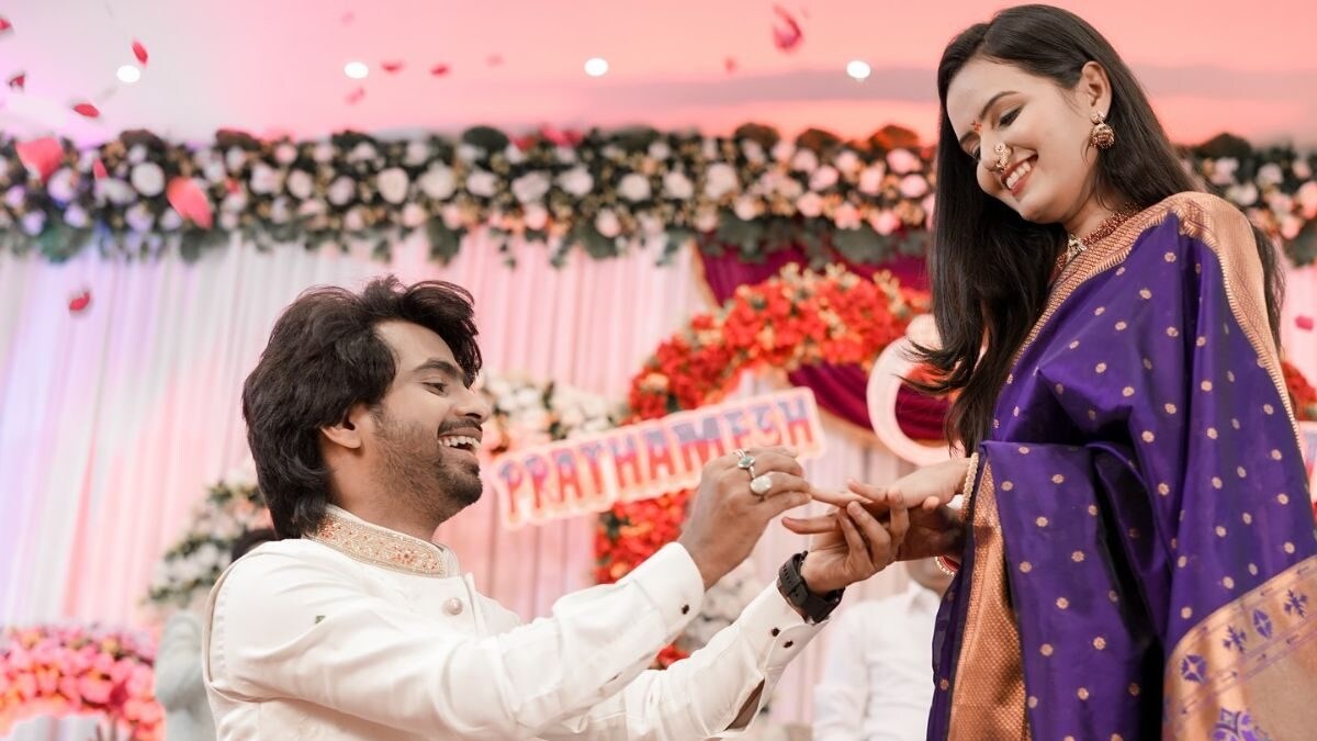 Actor Prathamesh Parab Gets Engaged To Girlfriend Kshitija Ghosalkar On Valentine's Day - Vimarsana News