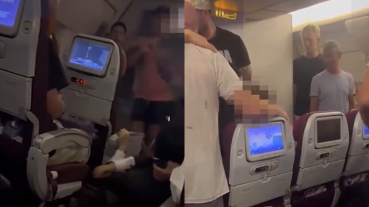 Watch | Shirtless UK Man Punches Air Stewardess After 'Smashing Up' Toilets During Flight - Vimarsana News