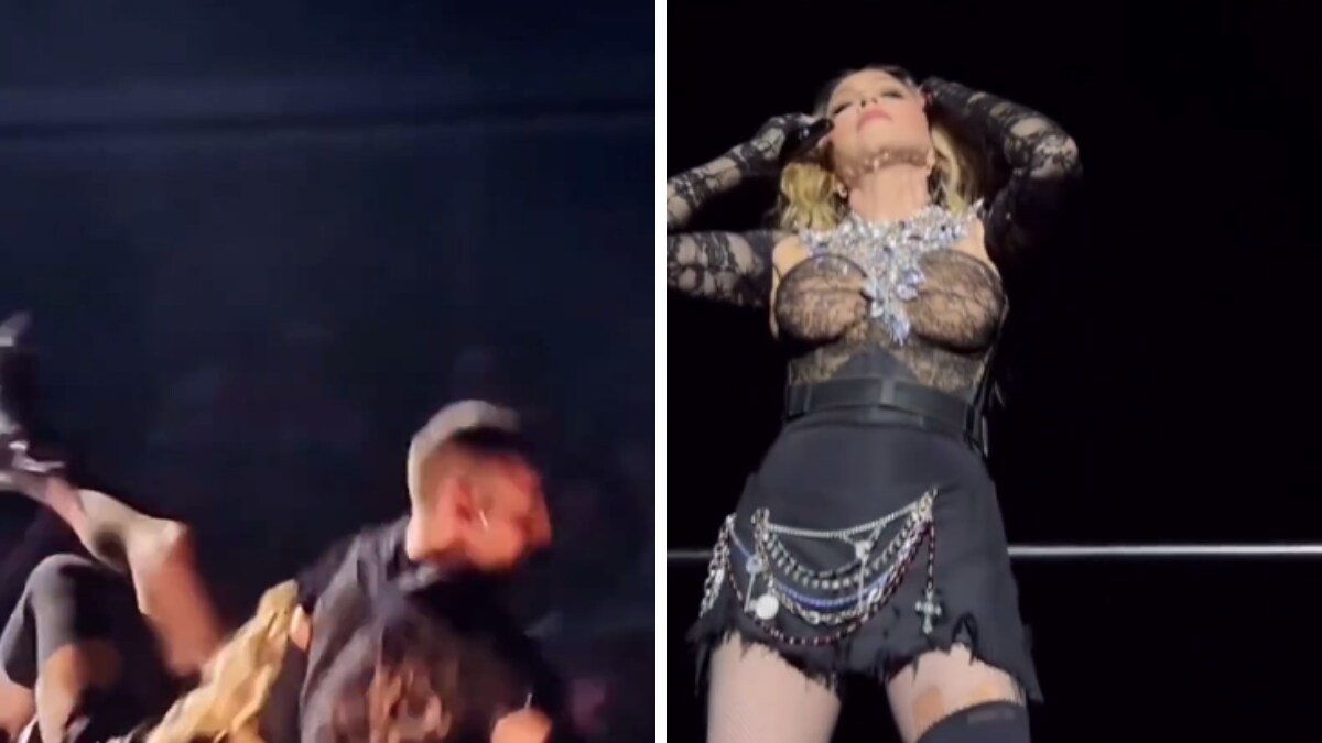 Madonna's Accidental Fall From Chair Becomes Highlight Of Seattle Show - Vimarsana News