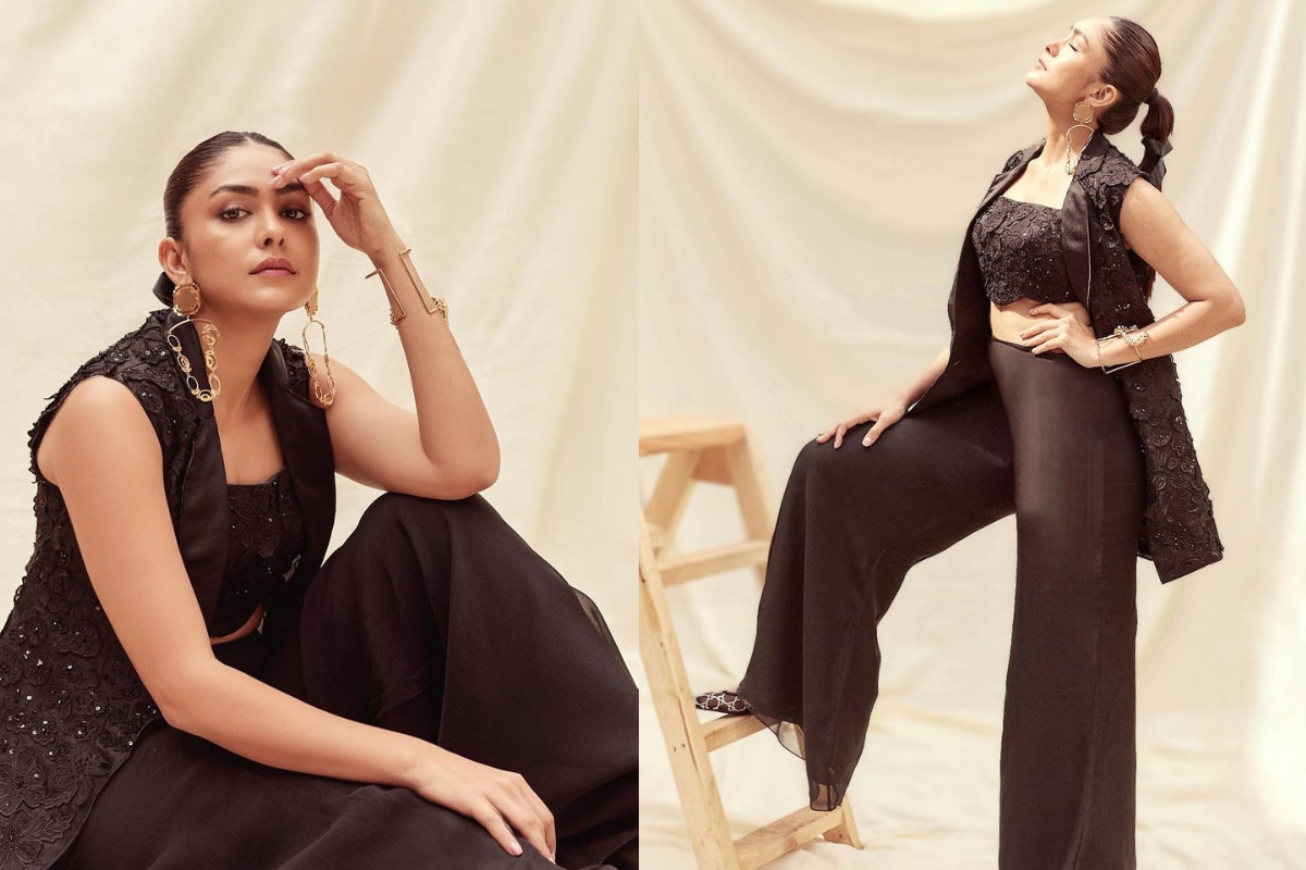 Mrunal Thakur Redefines Styling Black Outfits In This Classy Indo-Western Attire