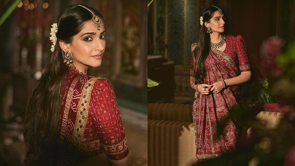 Sonam Kapoor Embodies Modernity With Tradition in Her Mother's 35-Year-Old Gharchola Saree - Vimarsana News