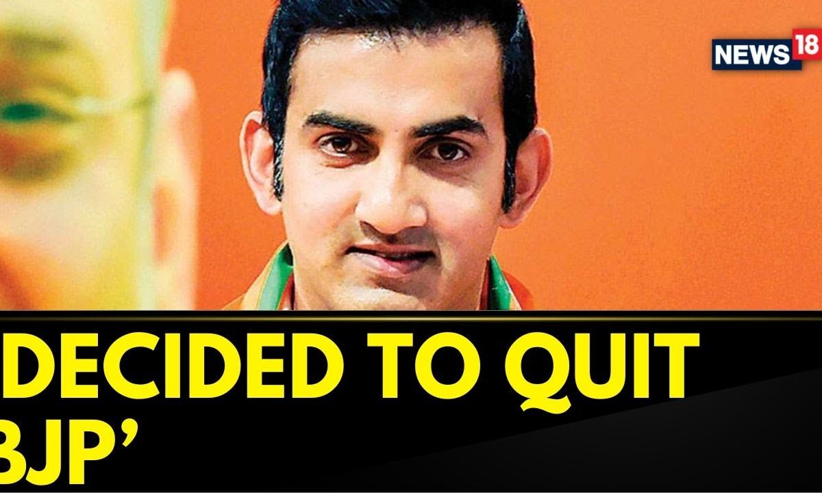 Lok Sabha Elections | Gautam Gambhir Urges BJP Chief To Relieve Him ...