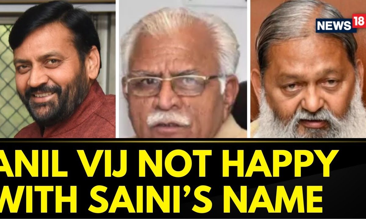 Anil Vij Upset With Nayab Singh Saini's Name Being Announced As The Next Haryana CM | News18