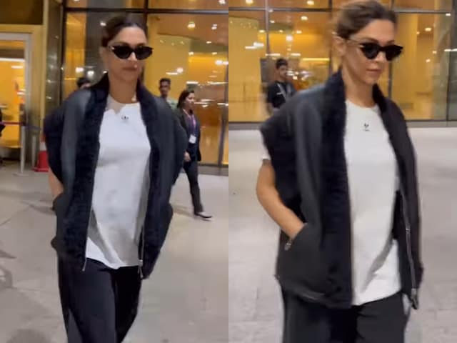Deepika Padukone was papped at the Mumbai airport as she returned from Paris. 