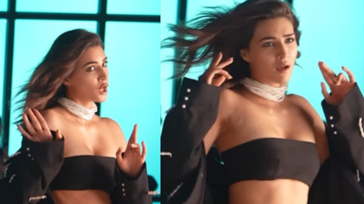 Sexy! Kriti Sanon Looks Ravishing In A Black Tube Bralette As She Drop BTS  Video From Crew; Watch | Movies News - News18
