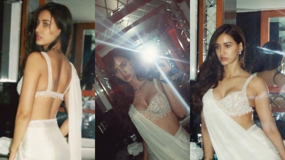 Sexy! Disha Patani Flaunts Curves In A White Chiffon Saree, See Hot Photos