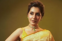 Actress Raashii Khanna Exudes Elegance In Golden Saree