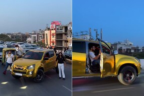 Instagram influencers stop car on flyover to shoot reel in Delhi, enrage internet.