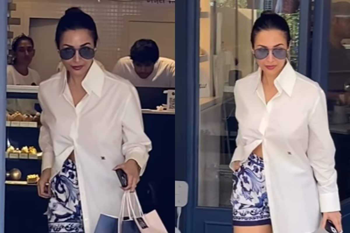 Malaika Arora Looks Chic In White Shirt And Blue Shorts, Gets Papped In The City; Watch