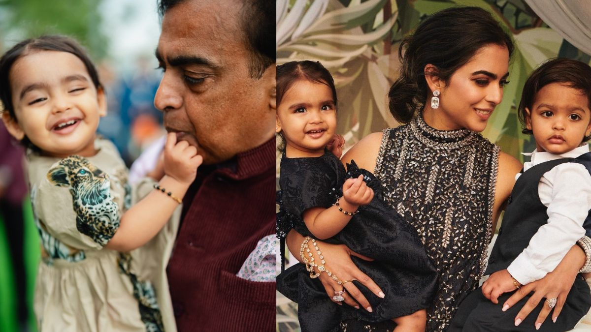 Mukesh Ambani Bonds With Isha Ambani's Daughter Aadiya Shakti, Adorable ...