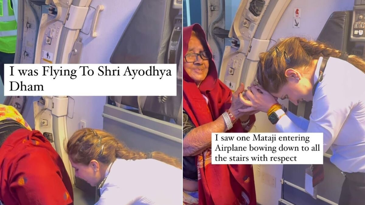 Old Woman Bows Down to Pilot, Calls Her Goddess Laxmi on Flight to Ayodhya - Vimarsana News