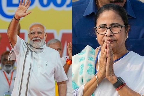 Prime Minister Narendra Modi attacked Bengal CM Mamata Banerjee for trying to obstruct BJP's Ram Navami plan. (Images: PTI)