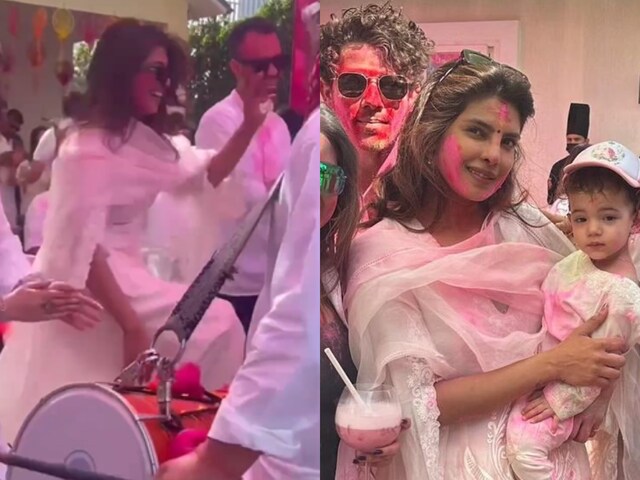 Priyanka Chopra Dances to Dhols, Nick-Malti are Covered in Rang In Their  Grand Pool Side Holi Party - News18