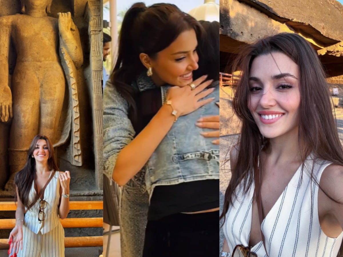 Hande Erçel's playful smile
