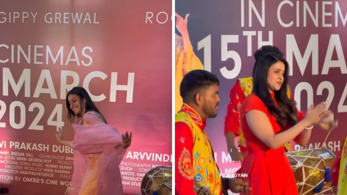 Watch: Mannara Chopra And Isha Malviya Light Up Jatt Nuu Chudail Takri Premiere