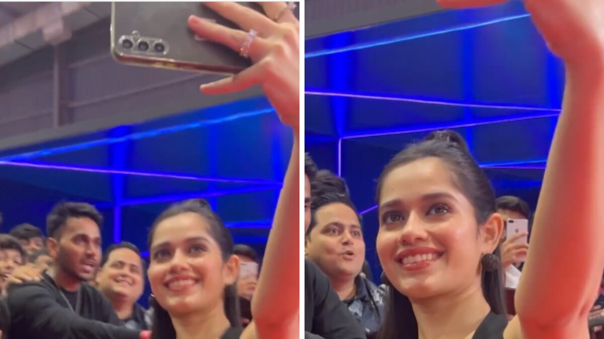 Watch: Jannat Zubair Shimmers In Black Outfit, Takes Selfies With Fans At Creators United 2.0