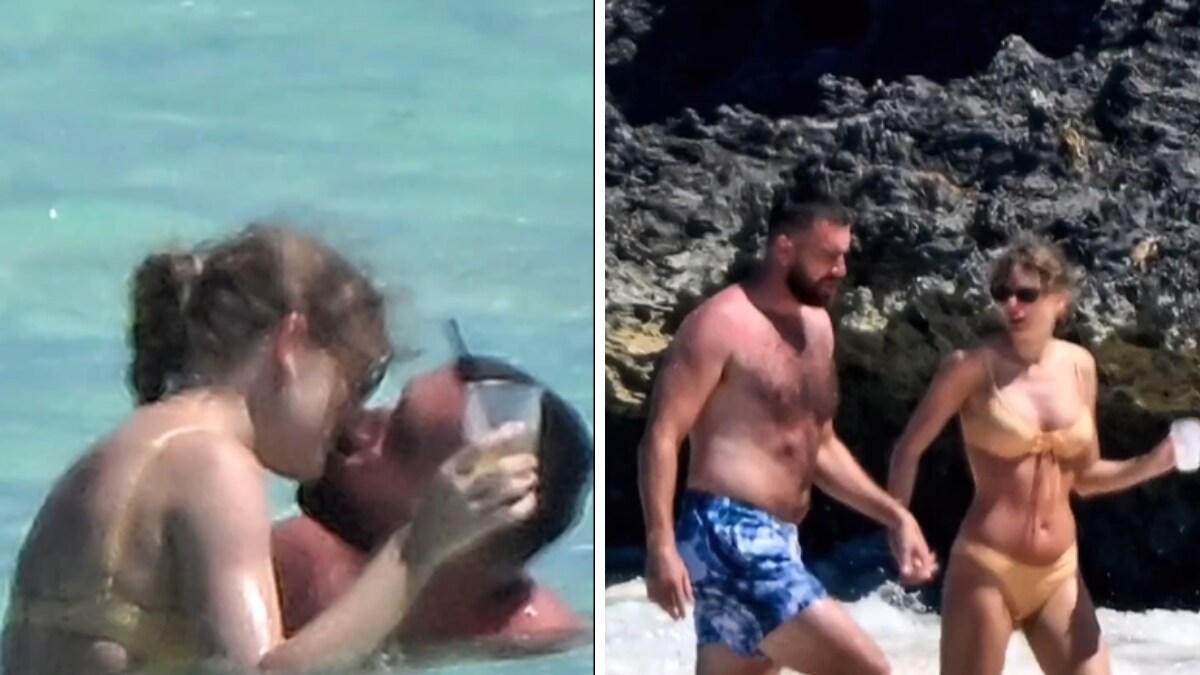 Taylor Swift And Travis Kelce Seal Bahamas Vacation With A Kiss - Vimarsana News