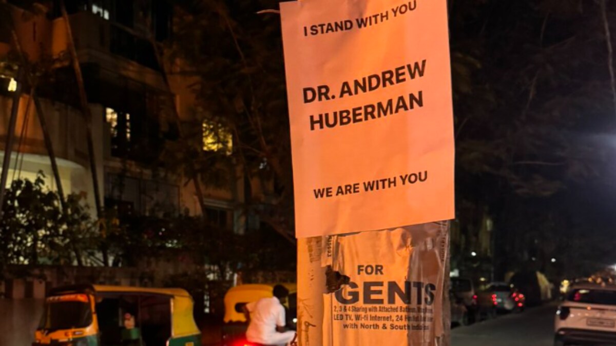 Controversial Neuroscientist Andrew Huberman's Poster In Bengaluru Sparks Heated Discussion - Vimarsana News