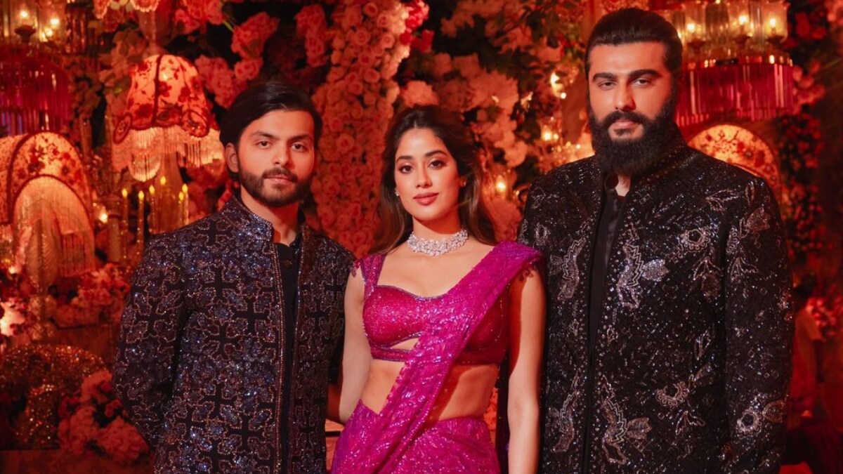 Mela Rouge Janhvi Kapoor Shines in Pink Sequins at Anant Ambani Radhika Merchant's ...