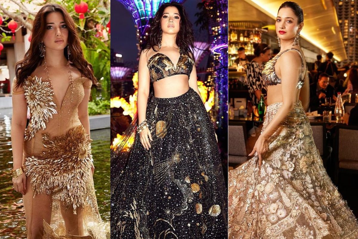Tamannaah Bhatia Channels Her Inner Desi Girl Avatar In Shimmery Outfits