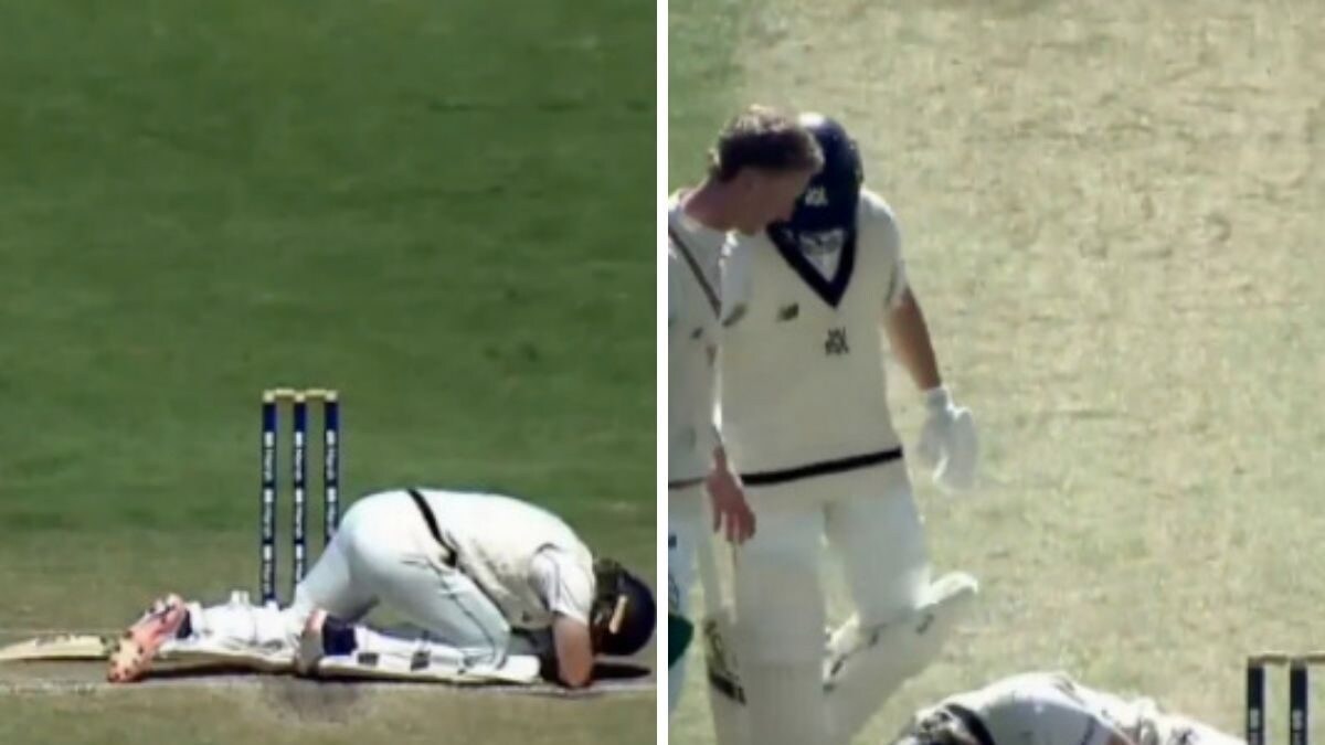 Will Pucovski Hit on the Head by Bouncer During Sheffield Shield Match