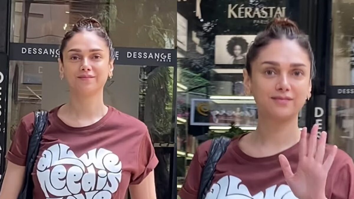 Aditi Roy Hydari Waves At The Paparazzi As She Gets Snapped Post Salon Session; Watch - Vimarsana News