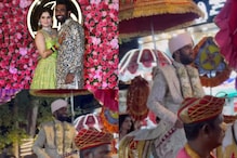 Arti Singh's Groom Dipak Chauhan Makes Grand Entry on White Horse With His Baraat | Watch