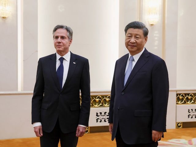 US Secretary of State Antony Blinken met with Chinese President Xi Jinping in Beijing in June of last year. (Leah Millis/Pool Photo via AP File Image)
