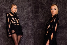 Paris Hilton Looks Fierce In Edgy Cutout Black Minidress From Mugler