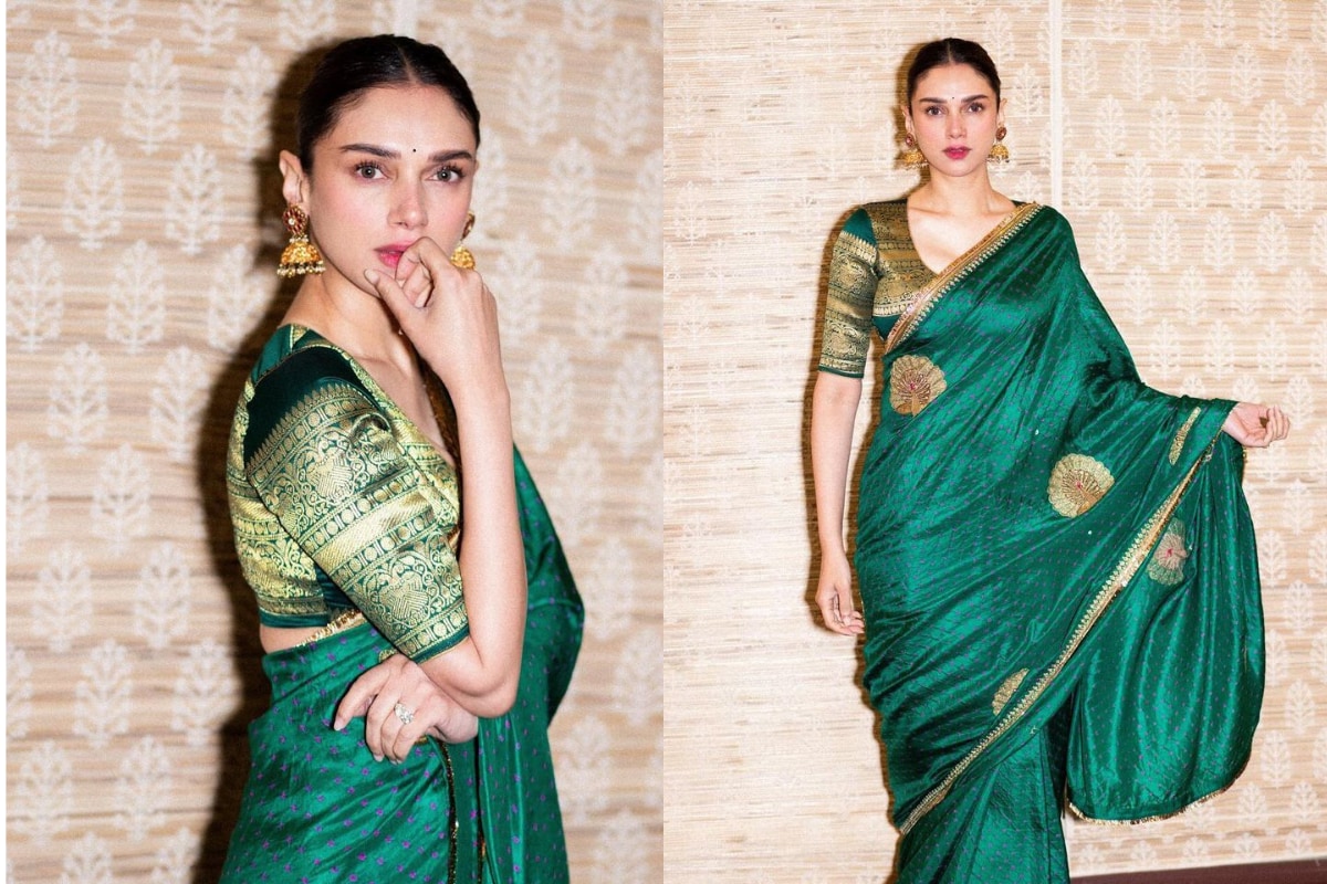 Aditi Rao Hydari’s Emerald Green Silk Saree With Peacock Motifs Deserve A Spot In Your Closet