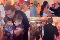 Govinda Poses With Krushna Abhishek And Kashmera, Kisses Their Kids at Arti Singh's Wedding | Watch